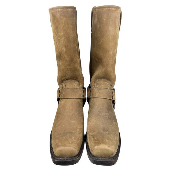 Frye Women’s 12R Brown Leather Harness Western Boot Size US 8 - Picture 7 of 10